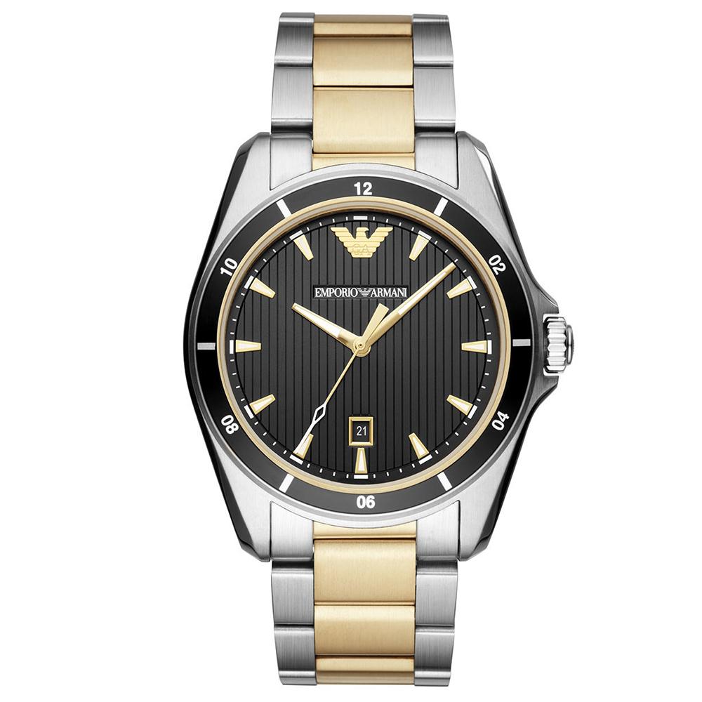 Emporio Armani Ar80017 Men S Two Tone Gold Watch -korean beauty