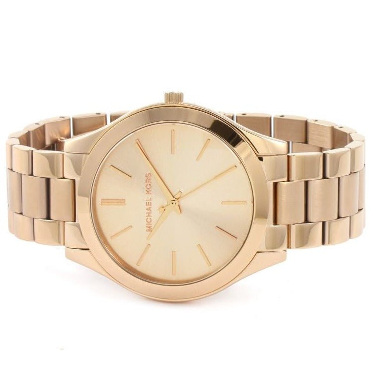 Michael Kors Mk3197 Ladies Slim Runway Rose Gold Watch -korean beauty