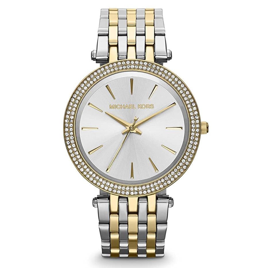 Michael Kors Mk3215 Ladies Darci Silver Two Tone Watch -korean beauty