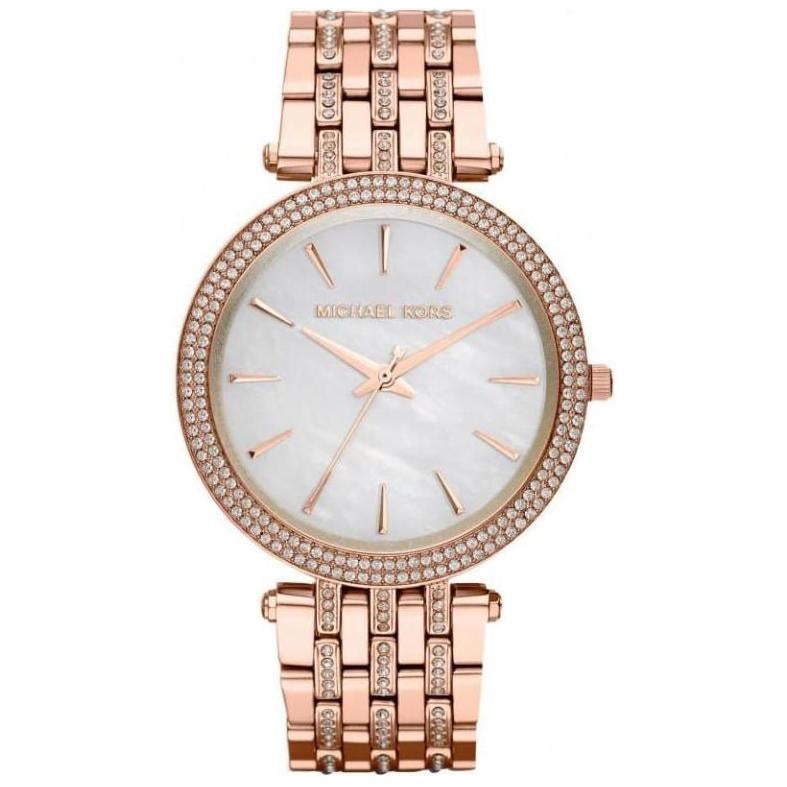 Michael Kors Mk3220 Ladies Darci Rose Gold Glitz Watch -korean beauty