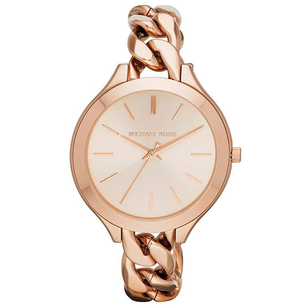Michael Kors Mk3223 Ladies Slim Runway Rose Gold Watch -korean beauty