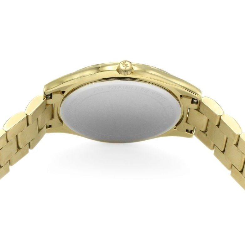 Michael Kors Mk3335 Ladies Slim Runway Gold Motif Watch -korean beauty