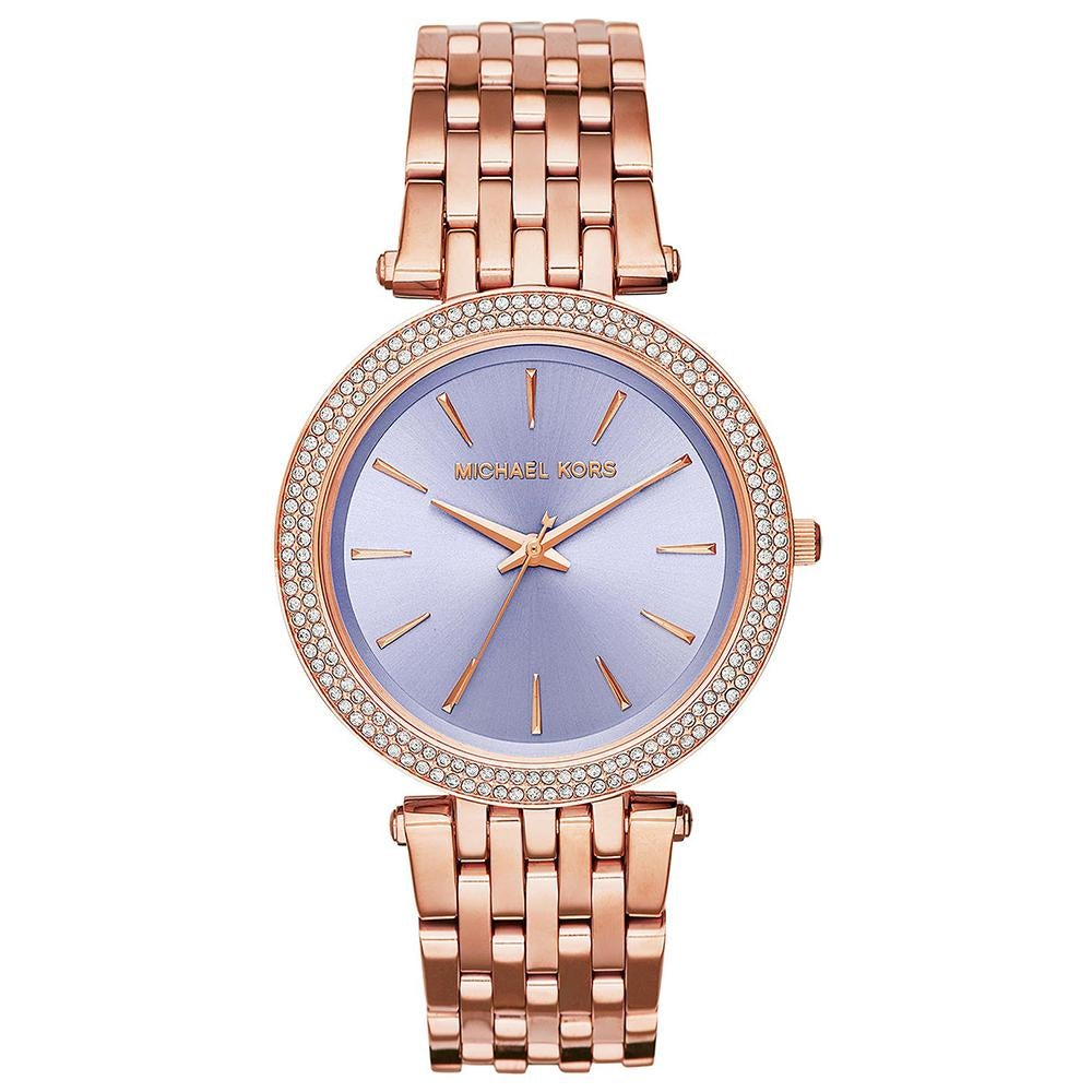 Michael Kors Mk3400 Ladies Darci Purple Two Tone Watch -korean beauty