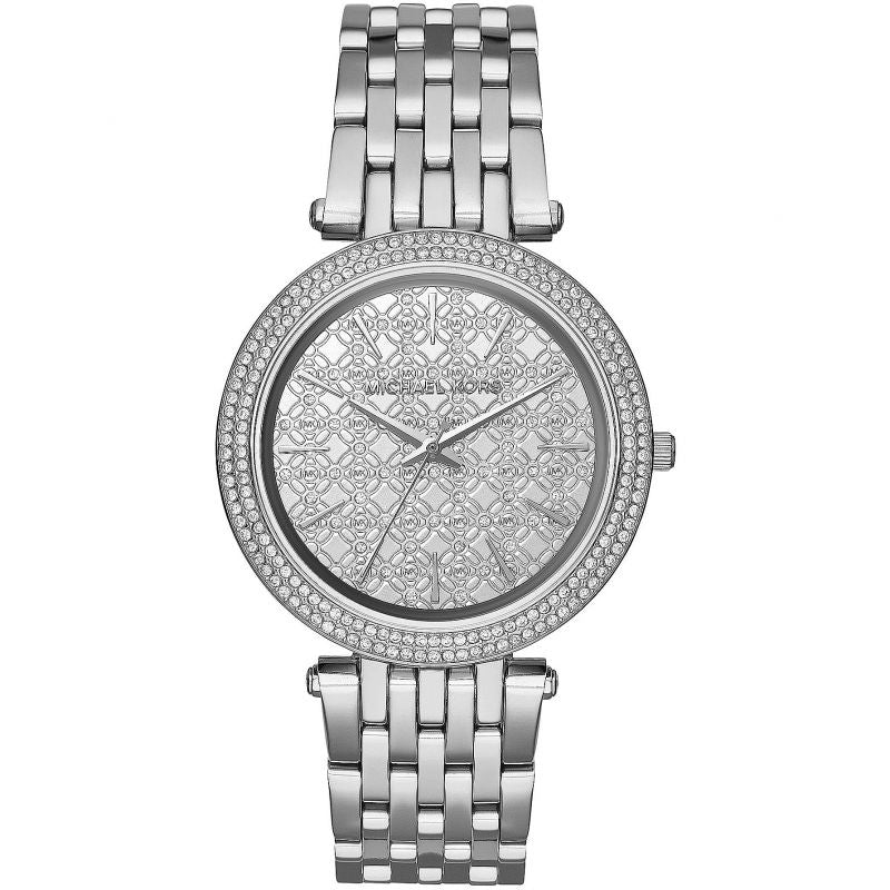Michael Kors Mk3404 Ladies Darci Silver Motif Watch -korean beauty