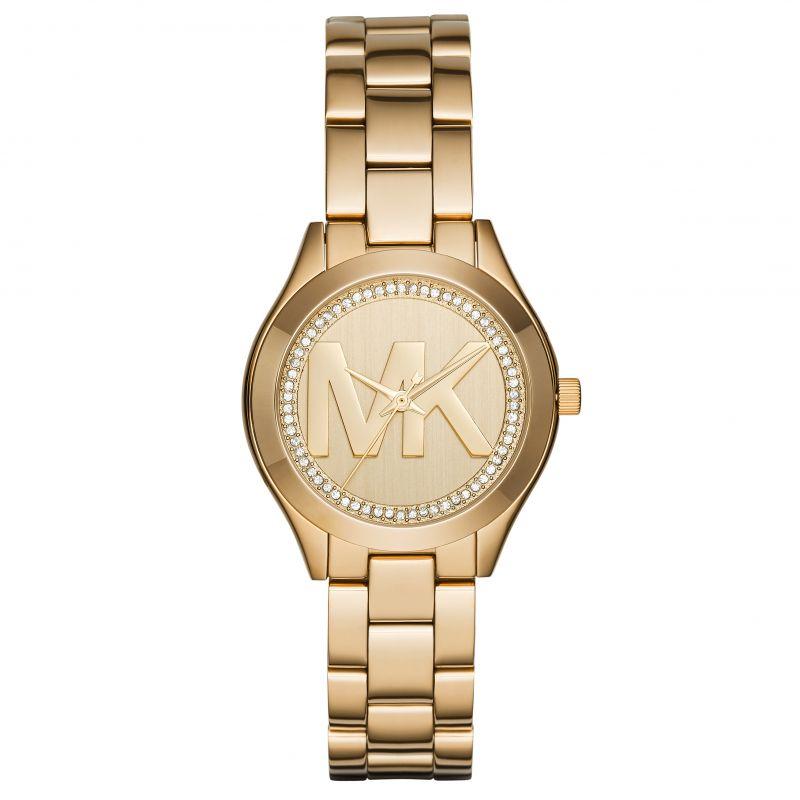 Michael Kors Mk3477 Ladies Mini Slim Runway Yellow Gold Watch -korean beauty