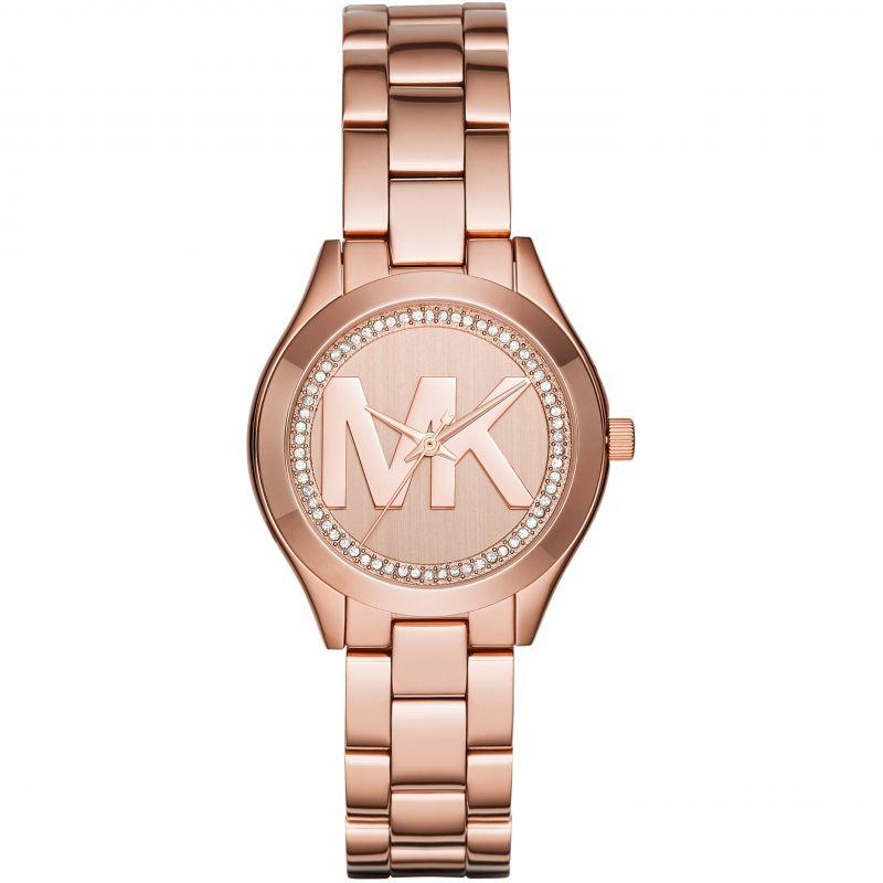 Michael Kors Mk3549 Ladies Mini Slim Runway Rose Gold Watch -korean beauty