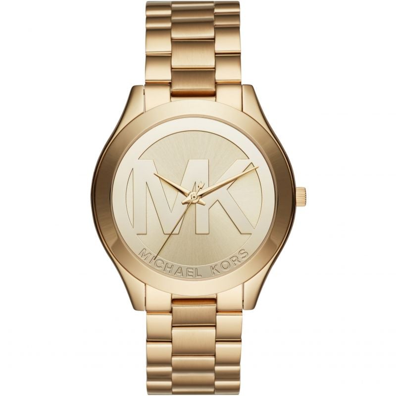 Michael Kors Mk3739 Ladies Watch Slim Runway Gold Watch -korean beauty