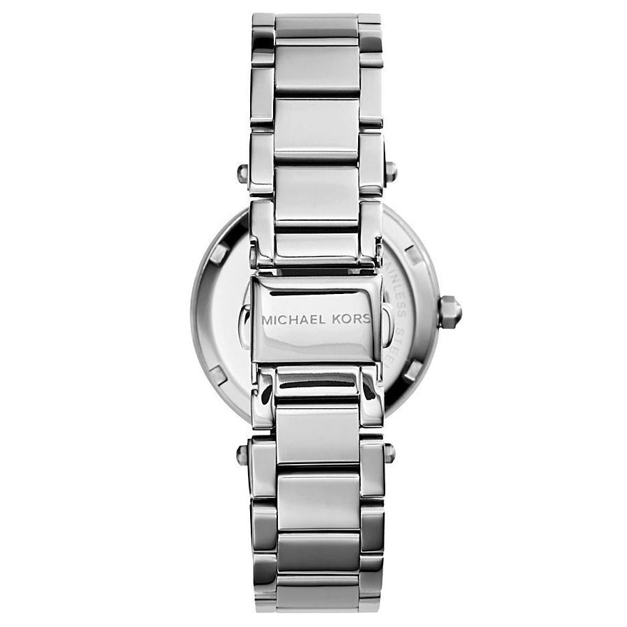 Michael Kors Mk5615 Ladies Mini Parker Silver Chronograph Watch -korean beauty