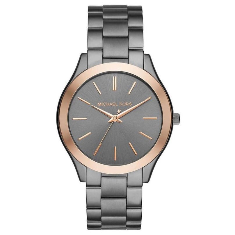Michael Kors Mk8576 Men S Slim Runway Black Rose Watch -korean beauty