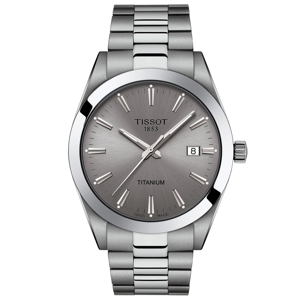 Tissot Gentleman Titanium Mens Grey Watch T1274104408100 -korean beauty