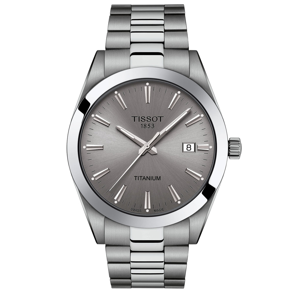 Tissot Gentleman Titanium Mens Grey Watch T1274104408100 -korean beauty