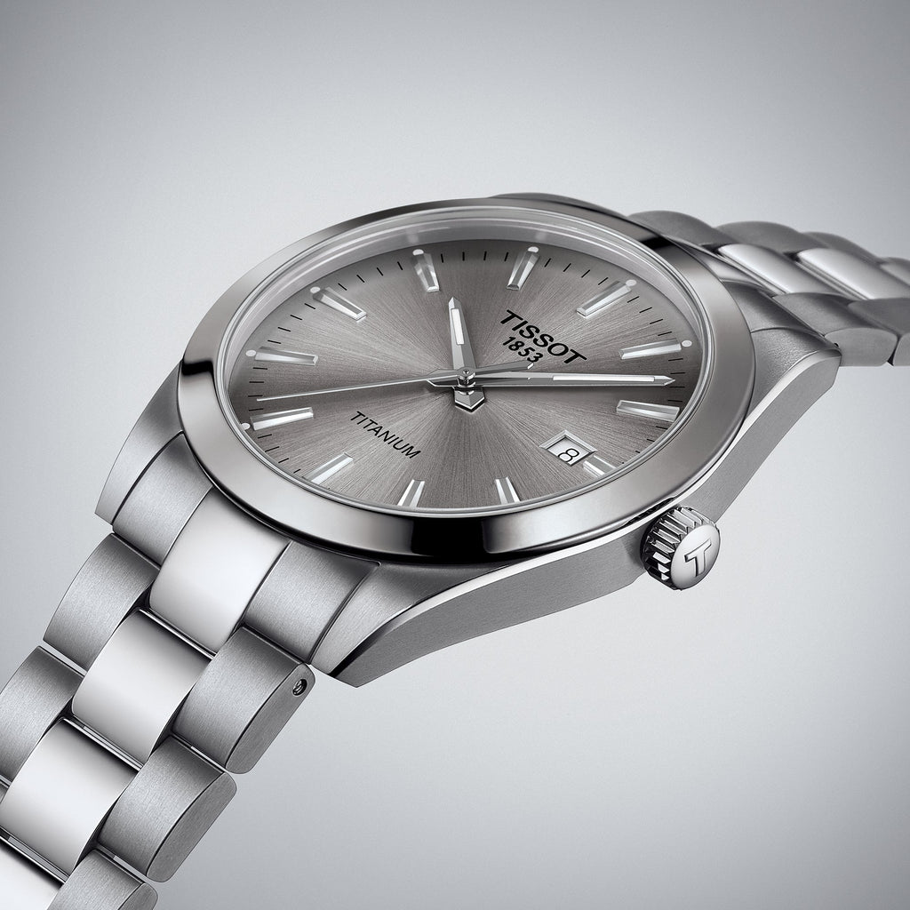 Tissot Gentleman Titanium Mens Grey Watch T1274104408100 -korean beauty