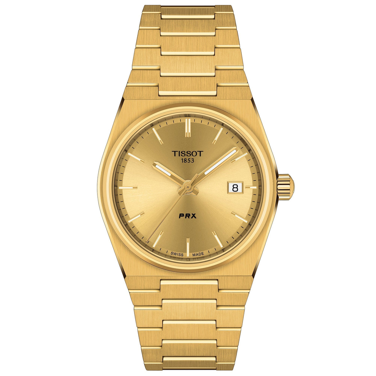 Tissot Prx 35mm Unisex Gold Watch T1372103302100 -korean beauty