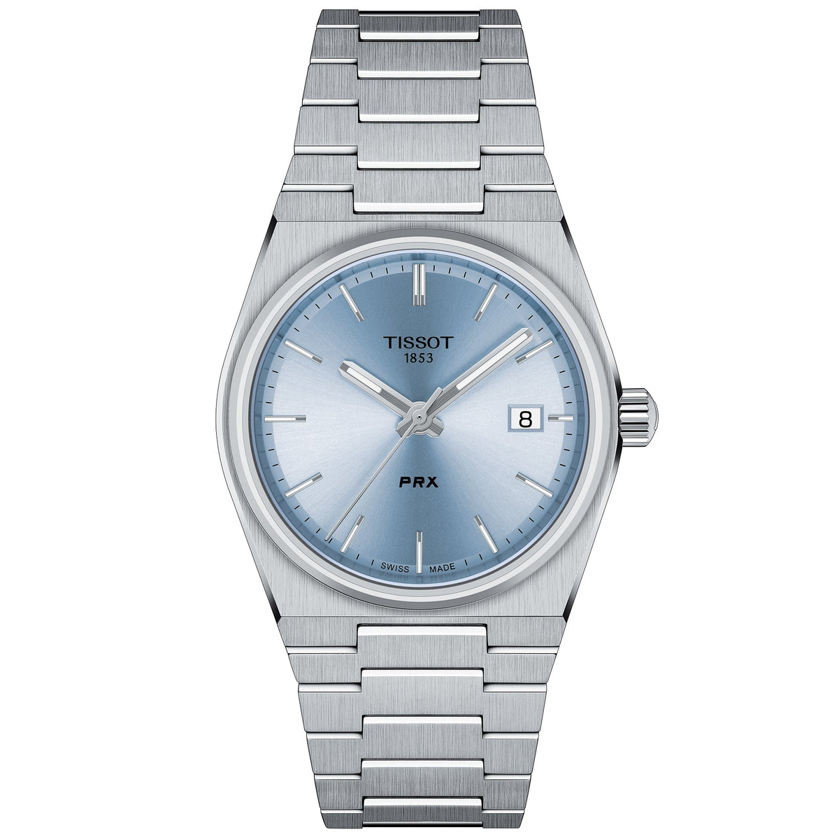 Tissot Prx 35mm Unisex Light Blue Watch T1372101135100 -korean beauty