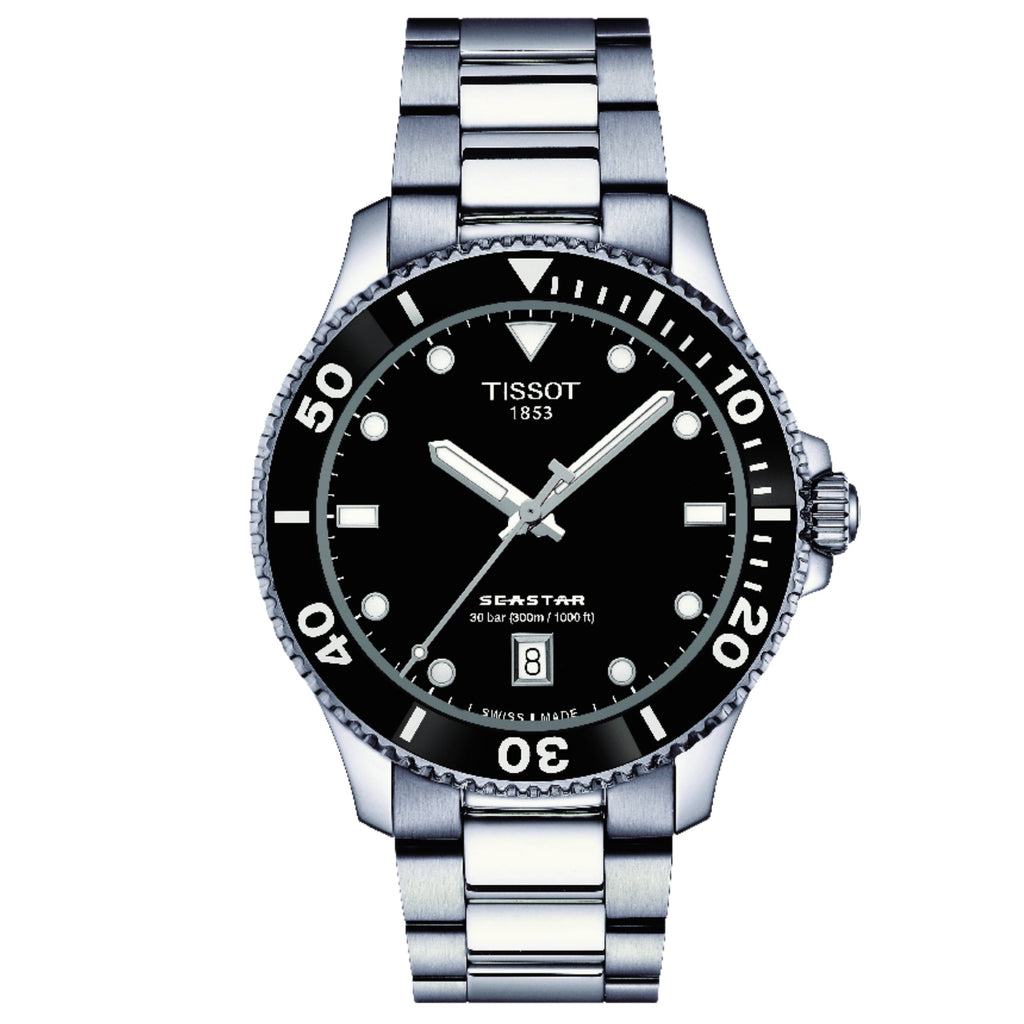 Tissot Seastar 1000 40mm Unisex Black Watch T120 410 11 051 00 -korean beauty