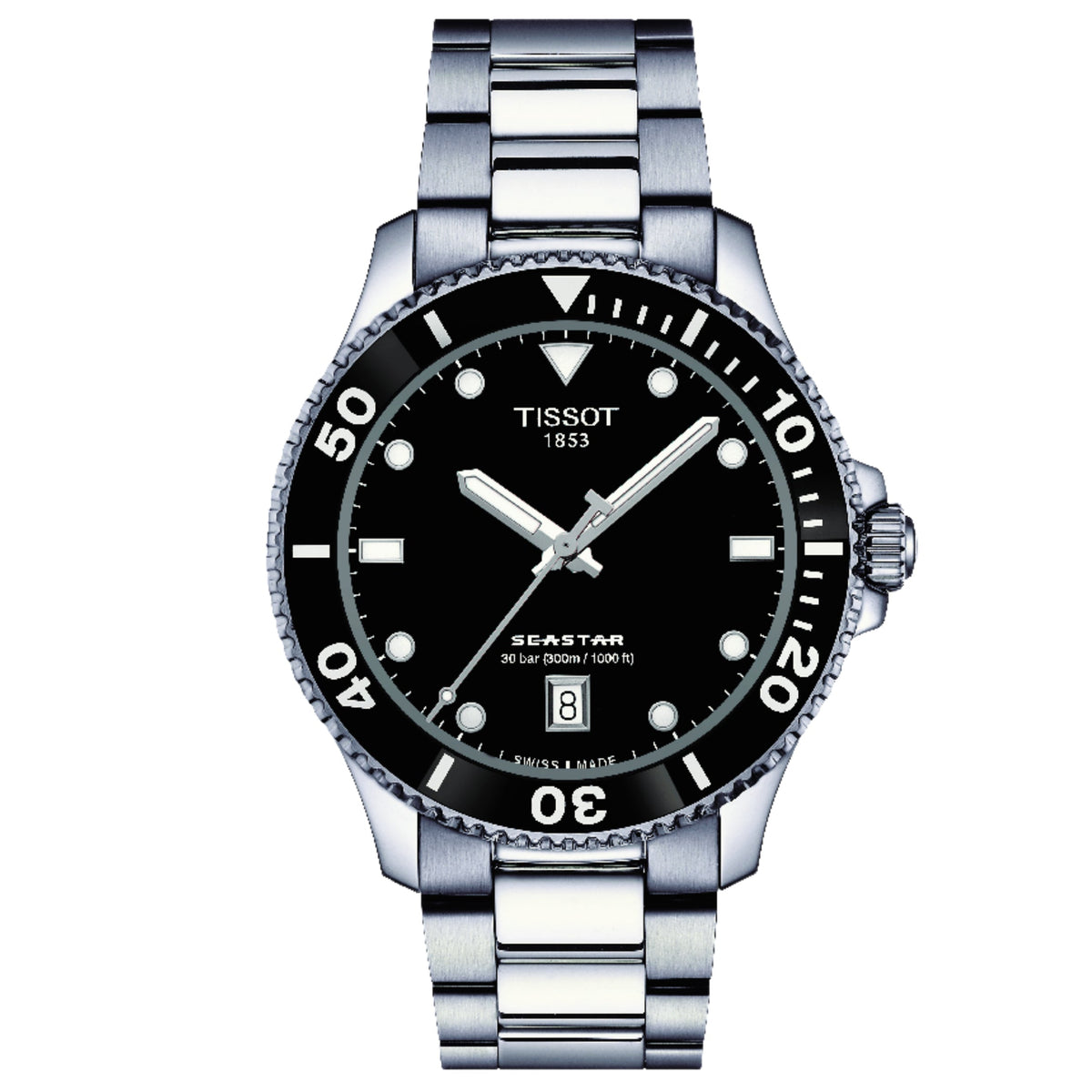 Tissot Seastar 1000 40mm Unisex Black Watch T120 410 11 051 00 -korean beauty