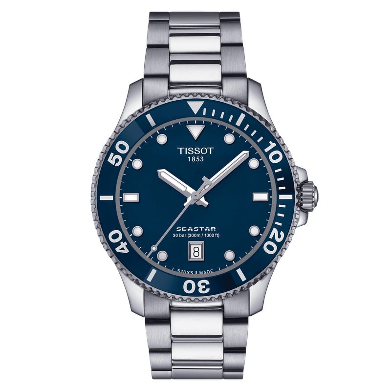 Tissot Seastar 1000 40mm Unisex Blue Watch T120 410 11 041 00 -korean beauty
