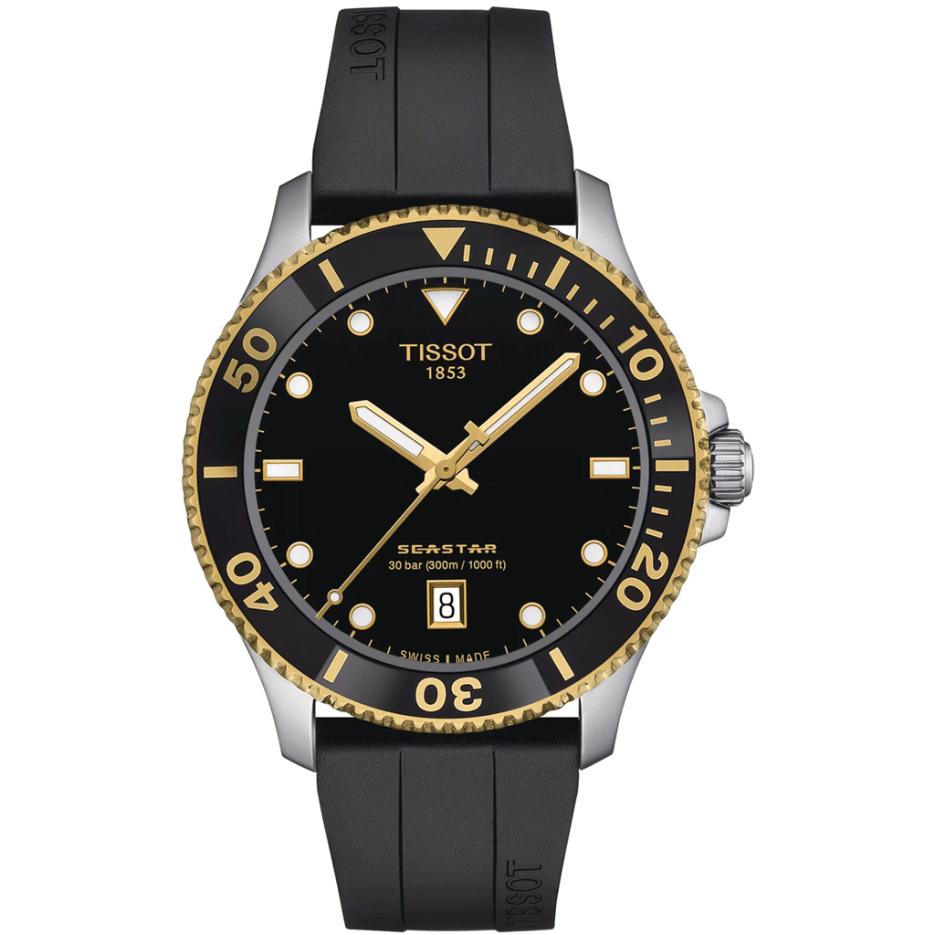 Tissot Seastar 1000 Mens Black Watch T120 410 27 051 00 -korean beauty