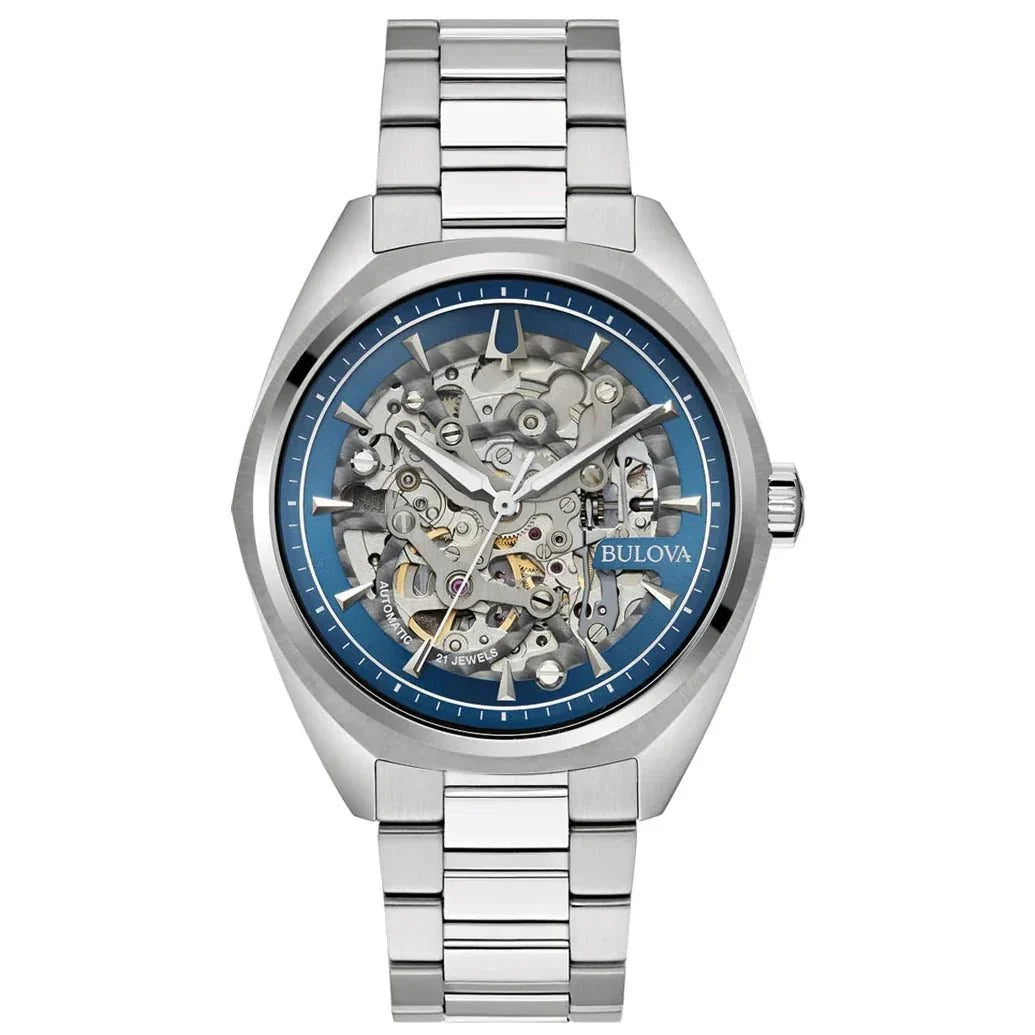 Bulova Classic Automatic Mens Blue Watch 96a292 -korean beauty