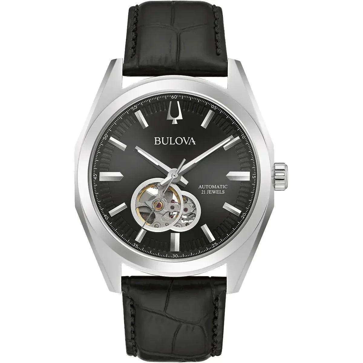 Bulova Surveyor Auto Mens Black Watch 96a273 -korean beauty