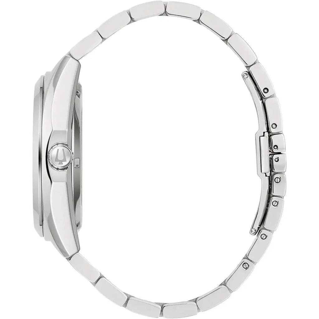 Bulova Surveyor Auto Mens Silver Watch 96a274 -korean beauty