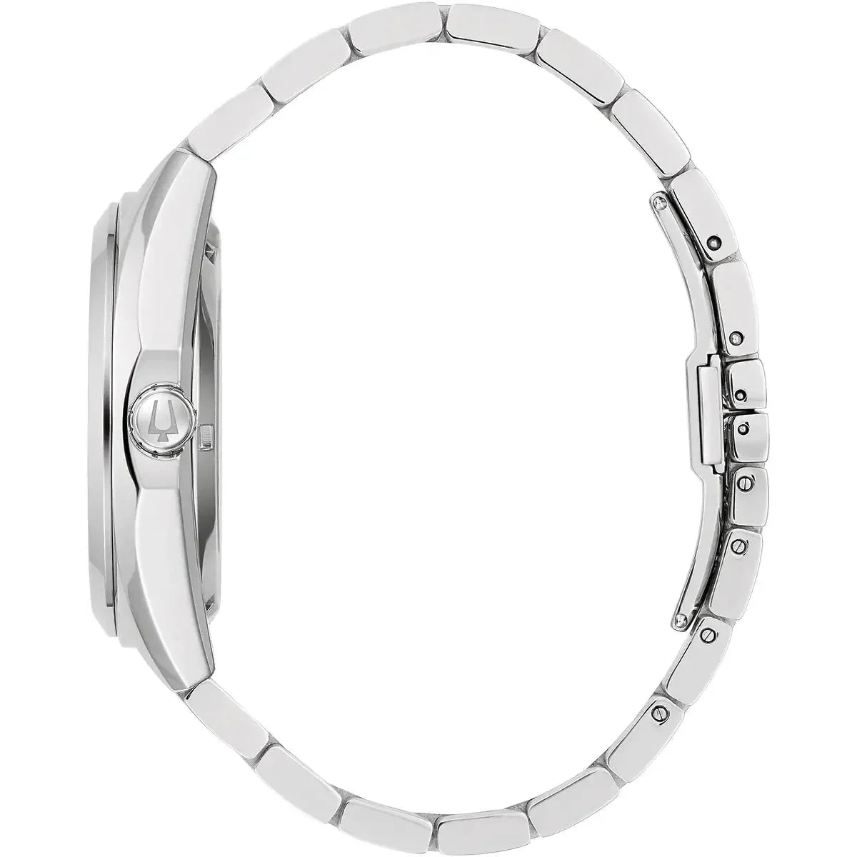 Bulova Surveyor Auto Mens Silver Watch 96a274 -korean beauty