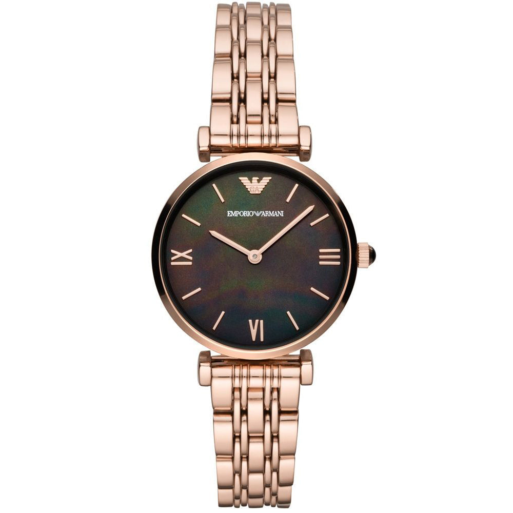Emporio Armani Ar11145 Ladies Automatic T Bar Gianni Rose Gold Watch -korean beauty