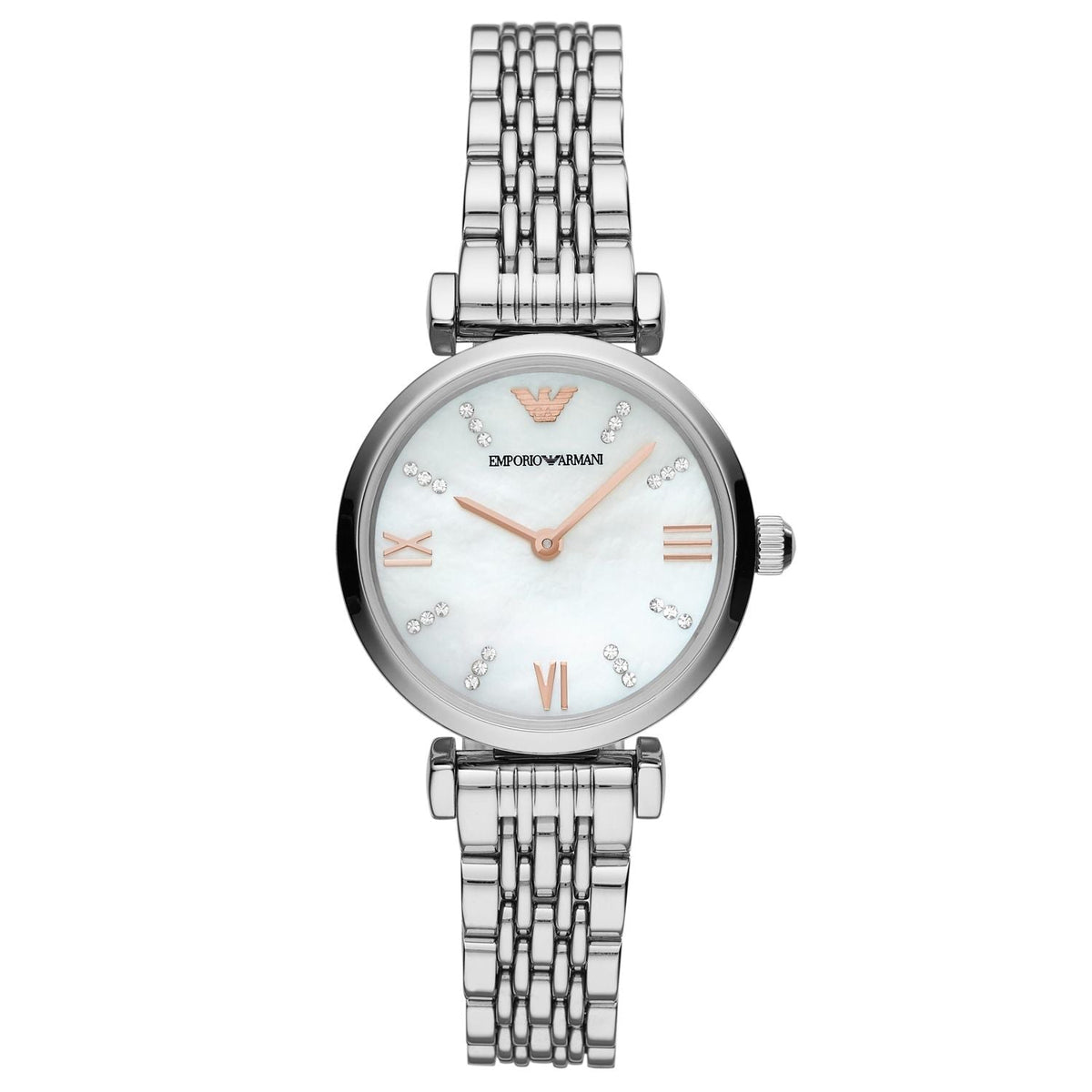 Emporio Armani Ar11204 Ladies Automatic T Bar Gianni Silver Watch -korean beauty