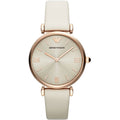Emporio Armani Ar1769 Ladies Automatic Gianni T Bar Cream Watch -korean beauty