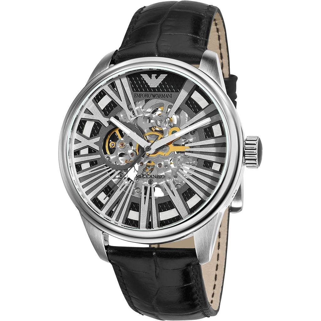 Emporio Armani Ar4629 Men S Automatic Meccanico Skeleton Watch -korean beauty