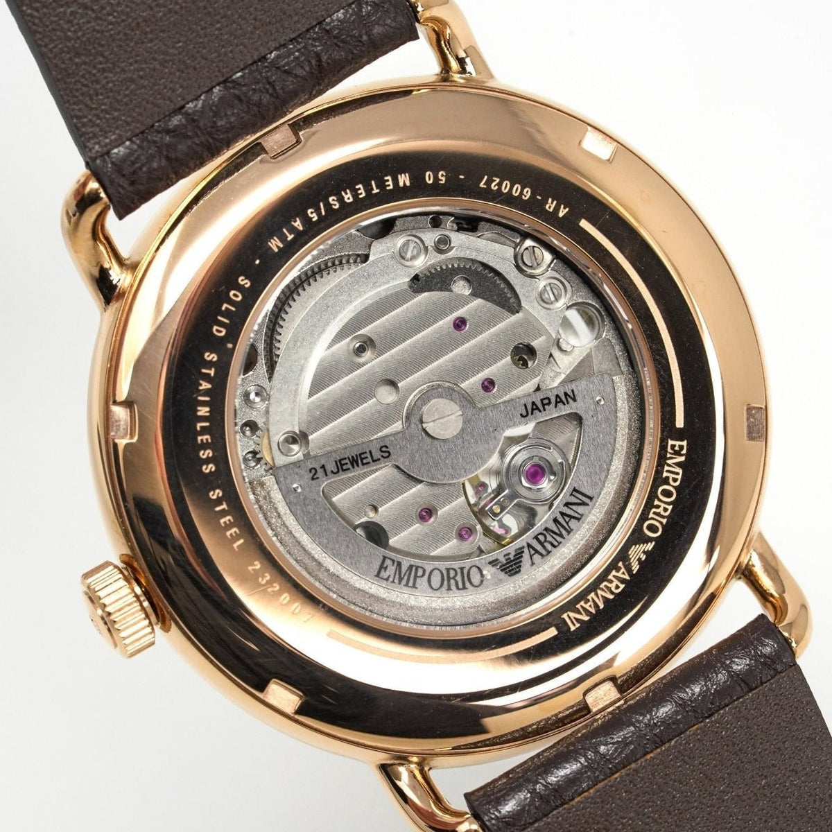 Emporio Armani Ar60027 Men S Automatic Meccanico Skeleton Watch -korean beauty