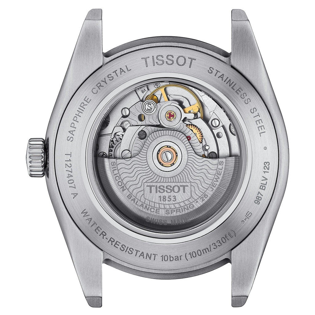 Tissot Gentleman Powermatic 80 Silicium Mens Green Watch T1274071109101 -korean beauty