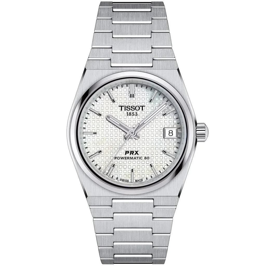 Tissot Prx 35mm Auto Unisex Mother Of Pearl Watch T137 207 11 111 00 -korean beauty