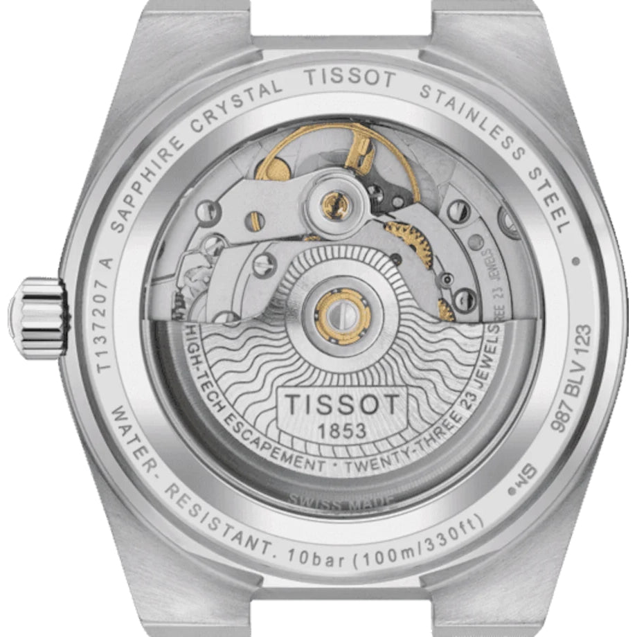 Tissot Prx Powermatic 35mm Ladies Ice Blue Watch T1372071135100 -korean beauty