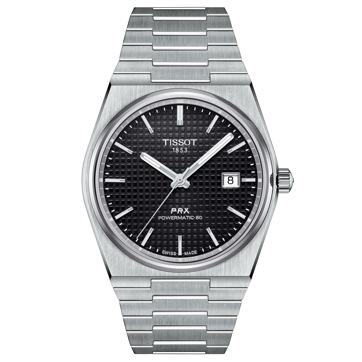 Tissot Prx Powermatic 80 Mens Black Watch T1374071105100 -korean beauty