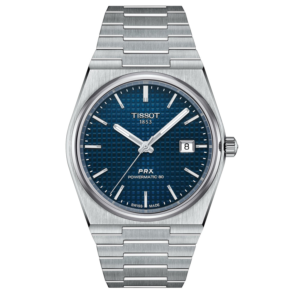 Tissot Prx Powermatic 80 Mens Blue Watch T1374071104100 -korean beauty