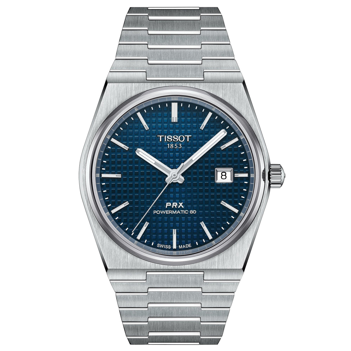 Tissot Prx Powermatic 80 Mens Blue Watch T1374071104100 -korean beauty