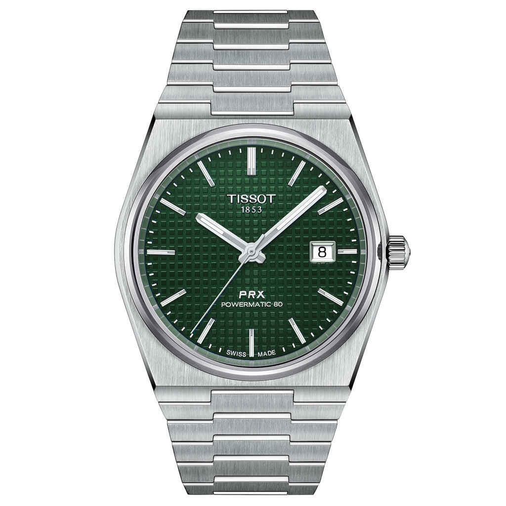 Tissot Prx Powermatic 80 Mens Green Watch T1374071109100 -korean beauty