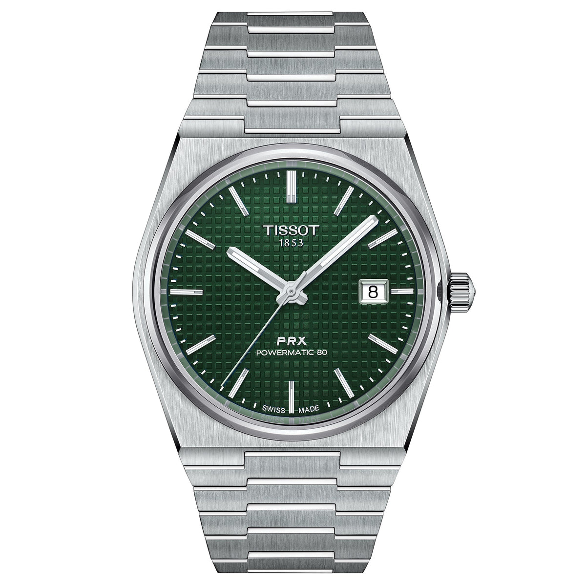 Tissot Prx Powermatic 80 Mens Green Watch T1374071109100 -korean beauty