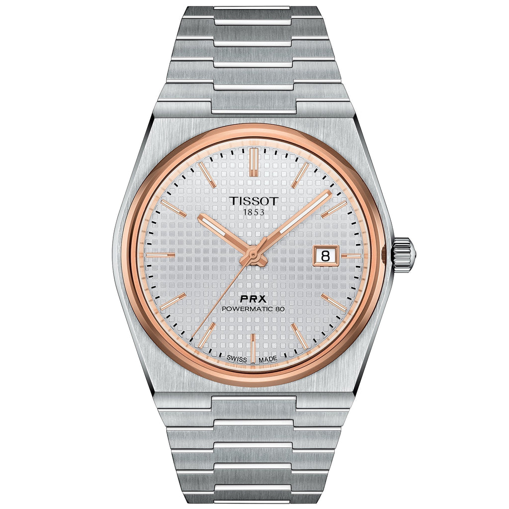 Tissot Prx Powermatic 80 Mens Silver Watch T1374072103100 -korean beauty