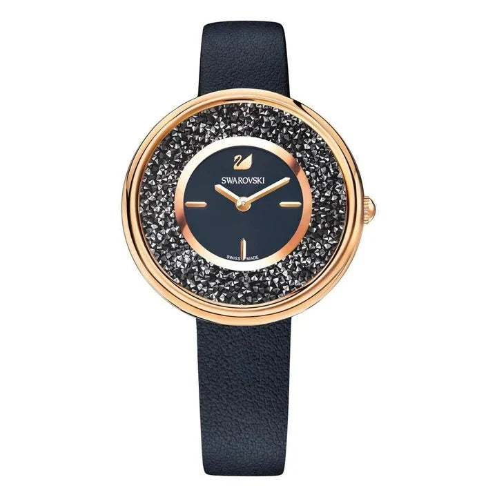 Swarovski Watch Crystalline Pure Rose Gold Black 5275043 -korean beauty