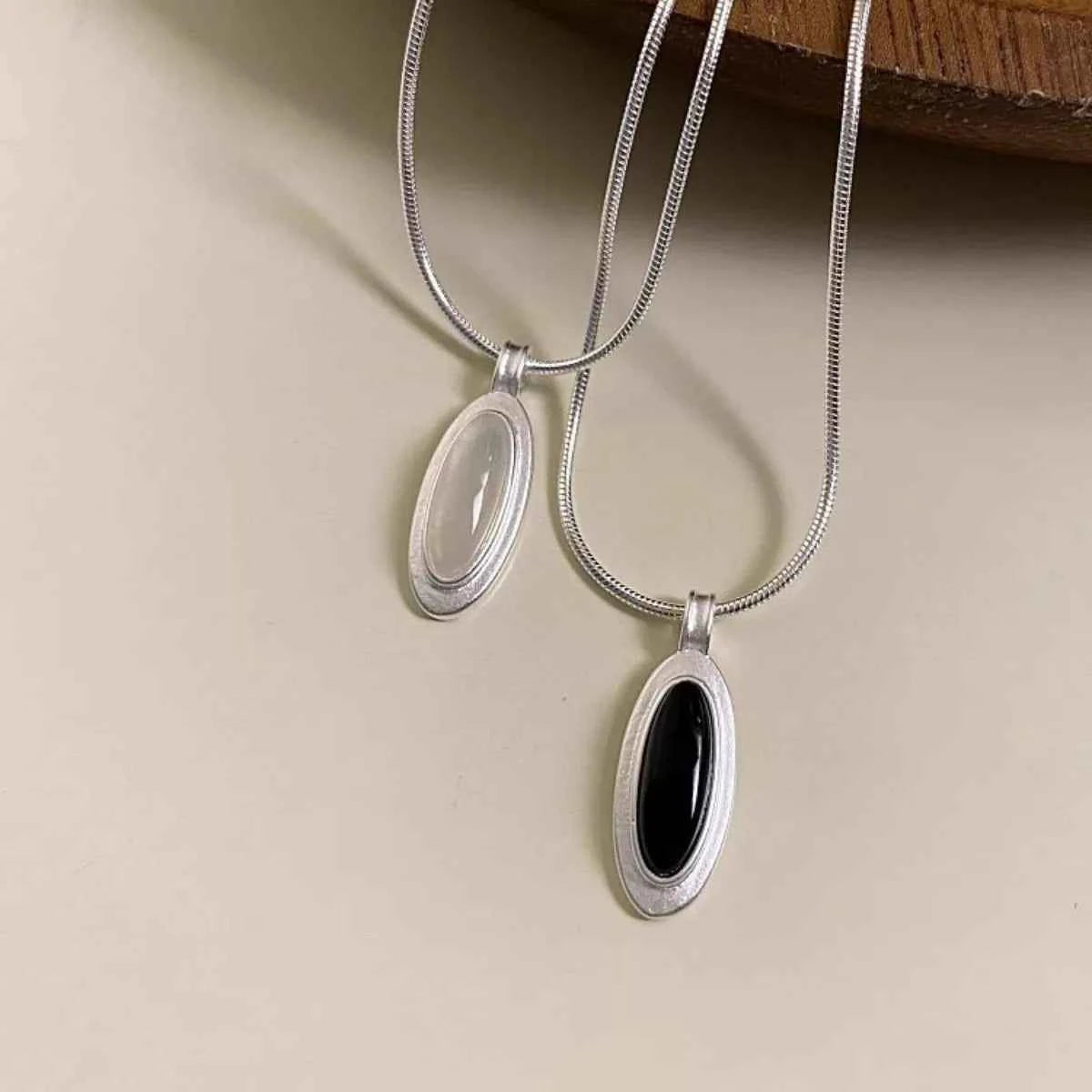 925 Sterling Silver Geometric Pendant Necklace