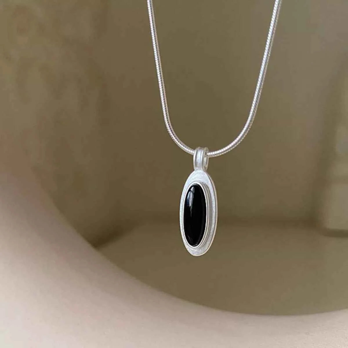 925 Sterling Silver Geometric Pendant Necklace