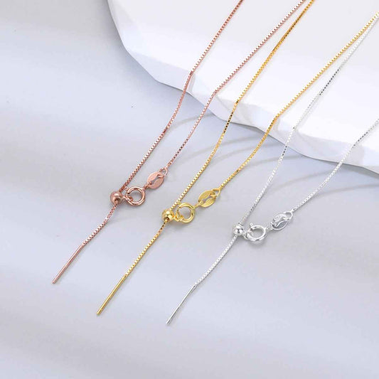 925 Sterling Silver Chain Adjustable Necklace