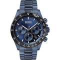 Hugo Boss Mens Hb1513758 Hero Blue Steel Chronograph Watch -korean beauty