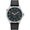 Marine Star Black Leather Watch 96b337 -korean beauty