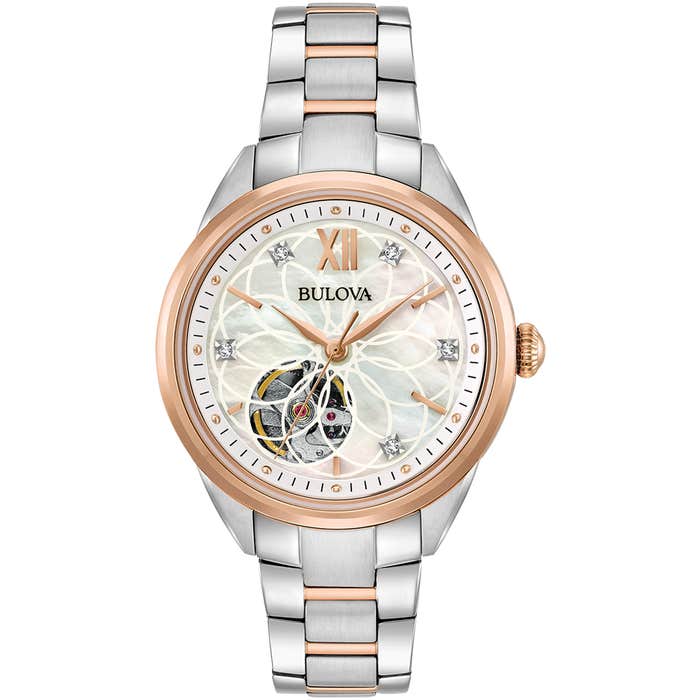 Ladies Two Tone Rose Sutton Watch 98p170 -korean beauty