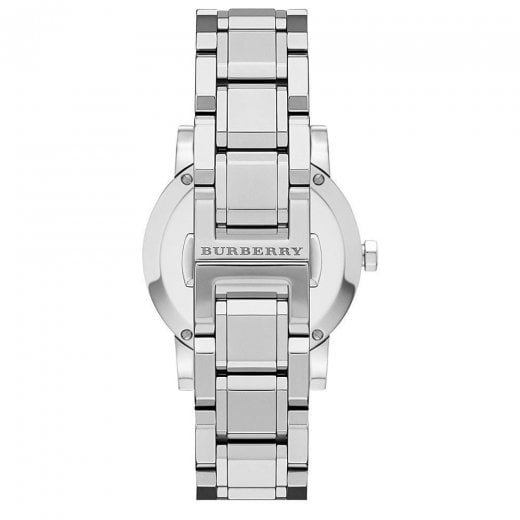 Burberry Ladies Watch Check Stamped Silver Bu9125 -korean beauty