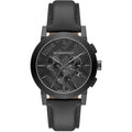 Burberry Mens Watch Chronograph The City Black Bu9364 -korean beauty