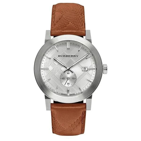 Burberry Mens Watch The City Silver Brown Bu9904 -korean beauty